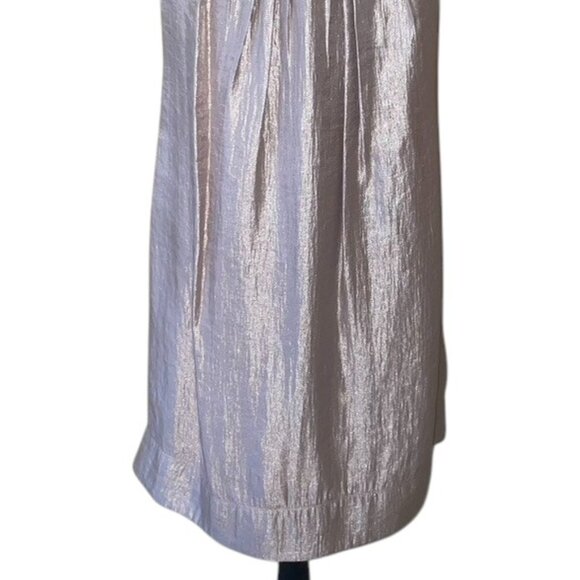 Alexia Admor Vintage Champagne Jeweled Collar Shift Dress Size Large - Picture 12 of 16